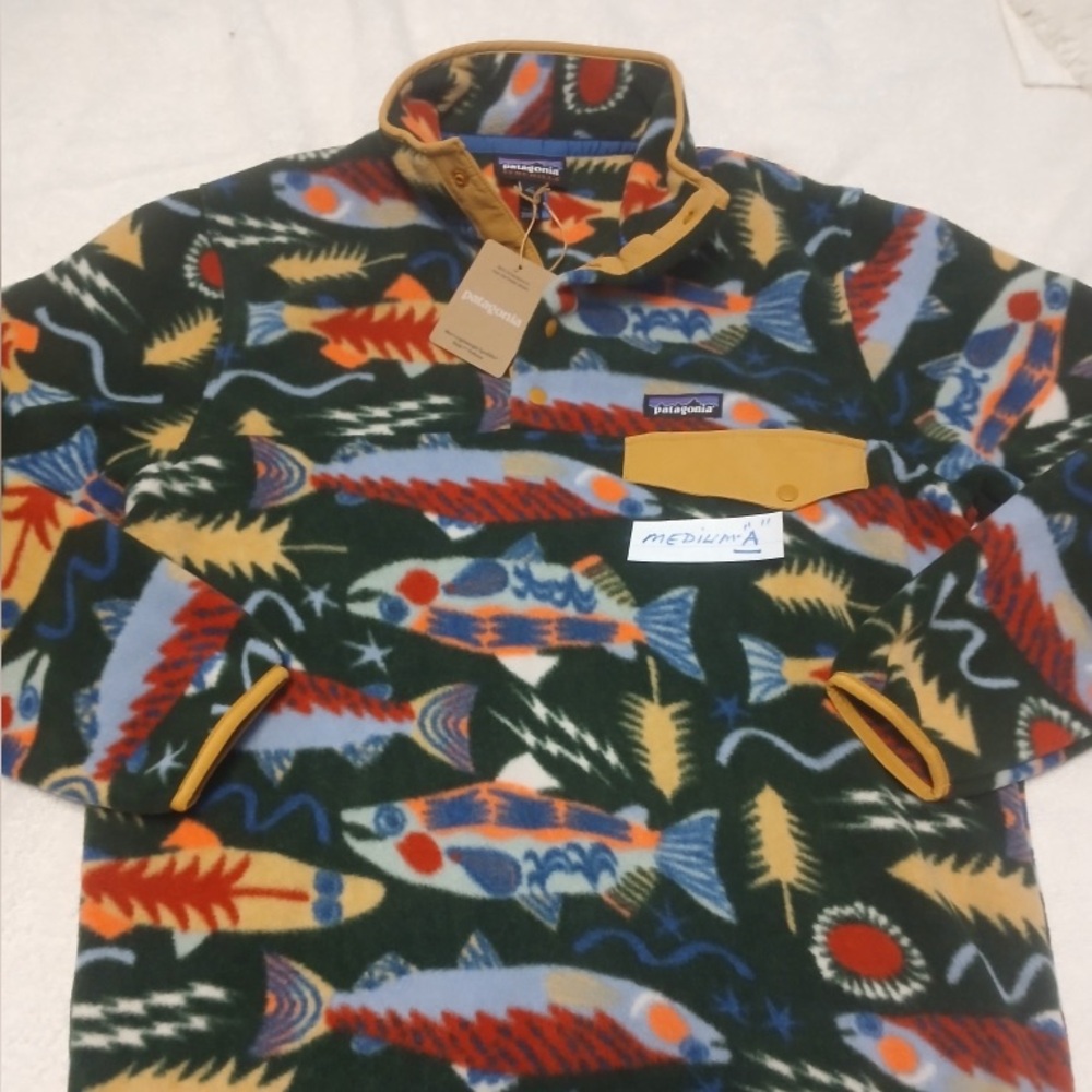 Patagonia Salmon Energy Synchilla - RARE